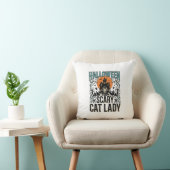 Coussin Dame de chat Halloween Maison hantée effrayante Vi (Chaise)