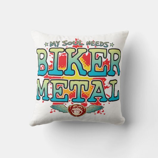 Coussin d'âme métallique Biker (Verso)