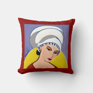 Coussin Dame moderne Art déco à Turban