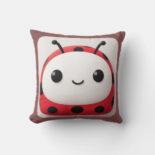Coussin Dame Punaise de Dessin Animé Heureuse Pour Les Enf