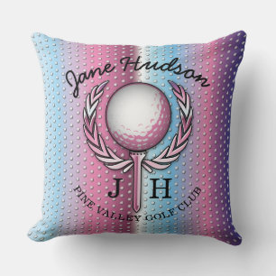 Coussin Dames Elegant Golf Monogramme Design
