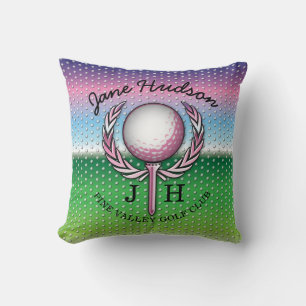 Coussin Dames Elegant Golf Monogramme Design