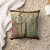 Coussin Dames victoriennes dans la bibliothèque (Couverture)