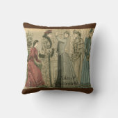 Coussin Dames victoriennes dans la bibliothèque (Verso)