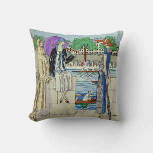 Coussin Dames vintages des années 1920 à Crew Race Regatta