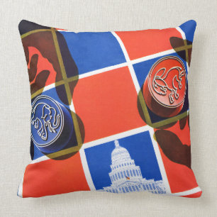 Coussin Damier d'élection