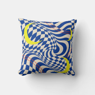 Coussin Damier Optique Jaune de Cobalt