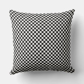 Coussin Damier Rétro Noir et Blanc (Verso)