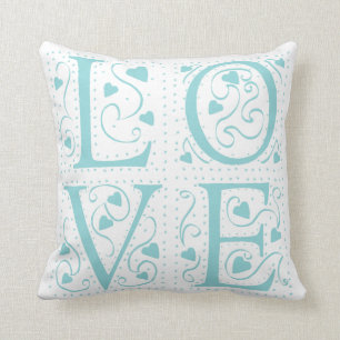 Coussin d'amour de turquoise