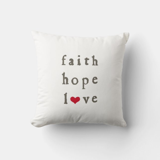 Coussin d'amour d'espoir de foi (Recto)