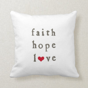 Coussin d'amour d'espoir de foi