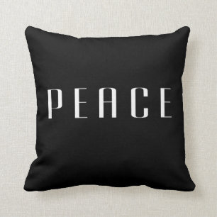 Coussin d'amour et de paix noir
