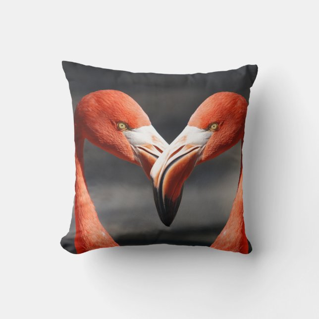 Coussin d'amour Flamant rose rose (Recto)