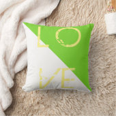 Coussin d'amour vert vif blanc oreiller (Couverture)