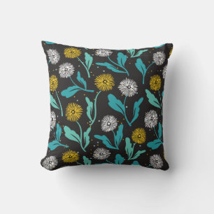 Coussin Dandelion de printemps Fleurs et design Feuille