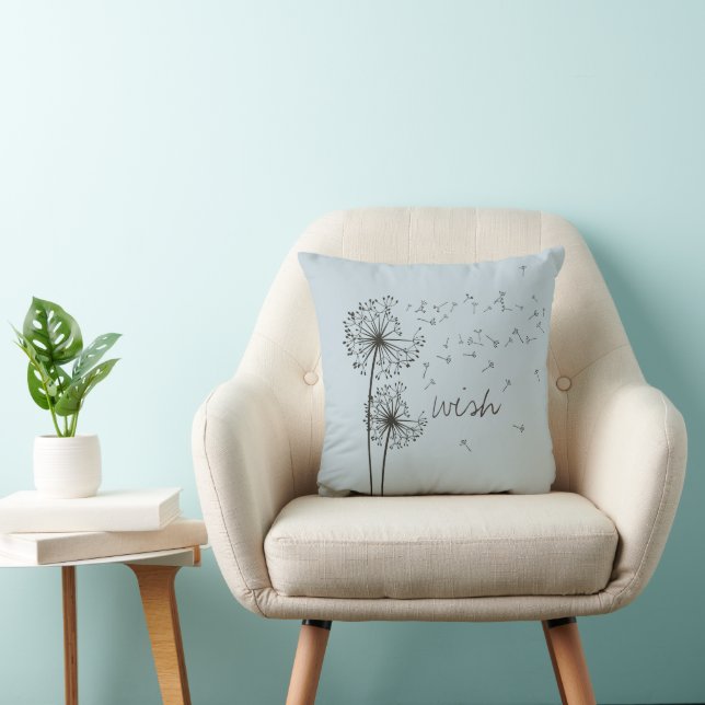 Coussin Dandelion graphique inspirant Souhait (Chaise)