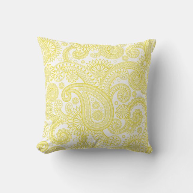 Coussin Dandelion Paisley Floral Swirl (Recto)