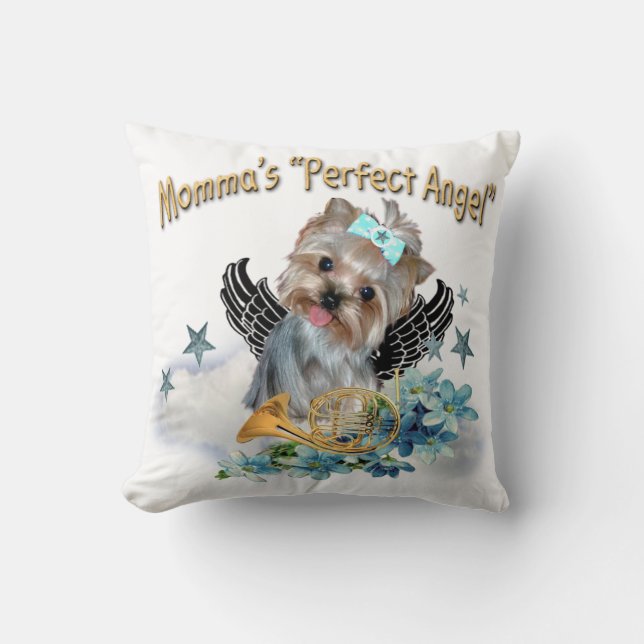 Coussin d'ange de Yorkshire Terrier Momma (Recto)