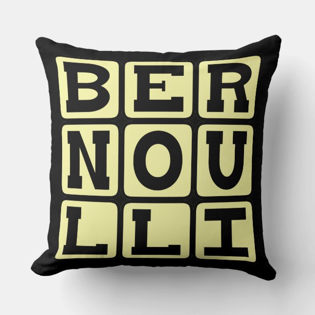 Coussin Daniel Bernoulli, du principe de Bernoulli (Recto)