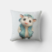 Coussin d'anniversaire Opossum • Décoration d'anim (Recto)
