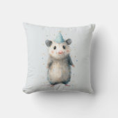 Coussin d'anniversaire Opossum • Décoration d'anim (Recto)