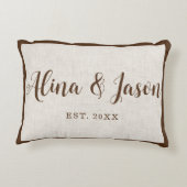 Coussin d'anniversaire personnalisé pour les coupl (Dos)