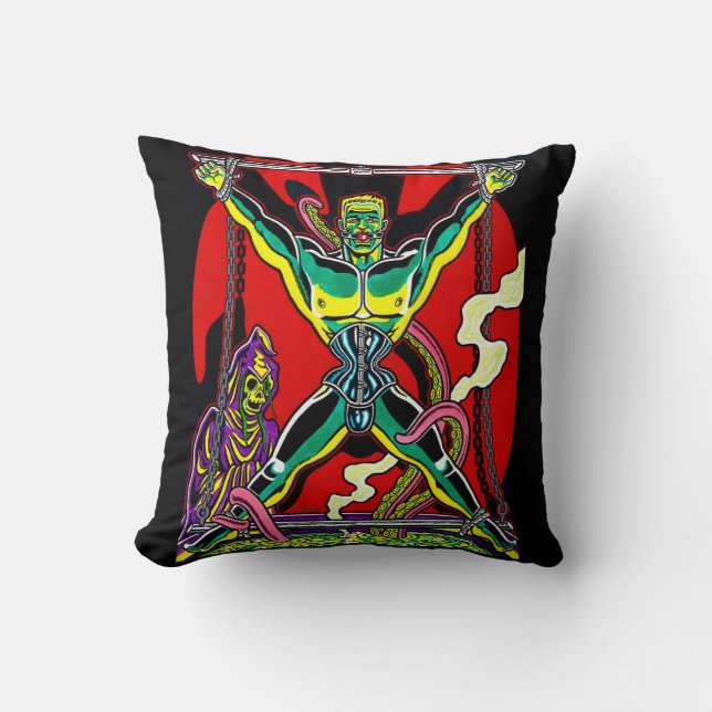 Coussin "Dans la soupe" Jetez l'oreiller (Recto)