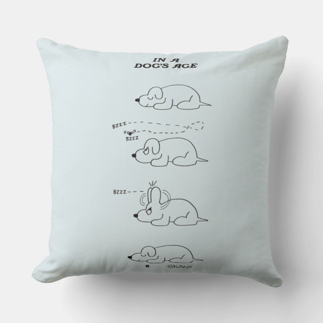 Coussin Dans l'âge d'un chien (Recto)