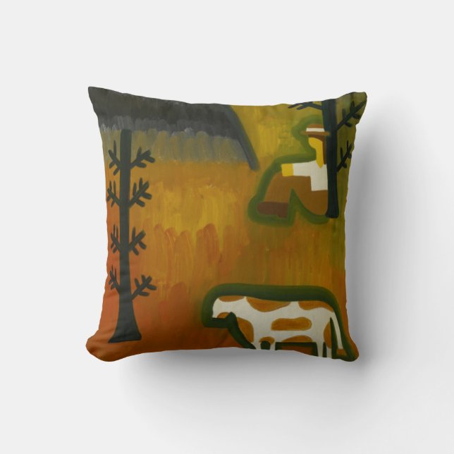 Coussin Dans le silence de la montagne 2007 (Recto)