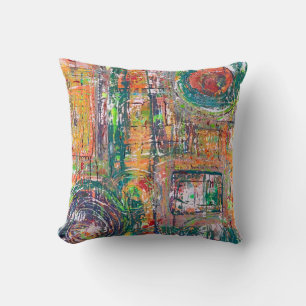 Coussin Dans l'oreiller à lancer poli en cuir 16 x 16