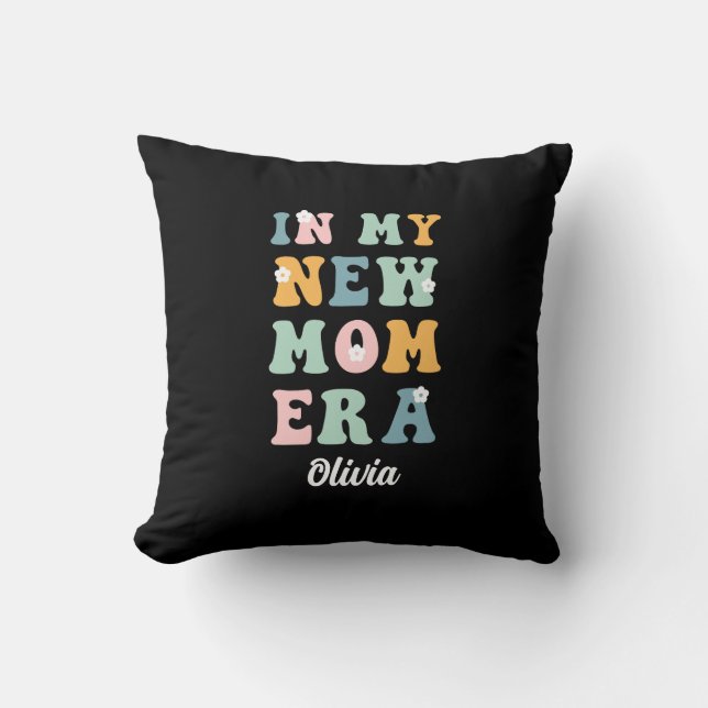 Coussin Dans ma nouvelle ère mère première mère jour cadea (Recto)