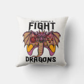 Coussin Dans Mon Monde, Je Lutte Contre Les Dragons (Verso)