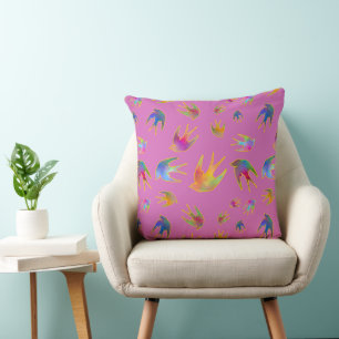 Coussin Danse avec le vent à l'horizon estival brumeux
