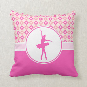 Coussin Danse Checkered rose de diamants avec le