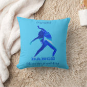 Coussin Danse Comme personne ne regarde Bleu Abstrait (Couverture)