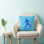 Coussin Danse Comme personne ne regarde Bleu Abstrait (Chaise)