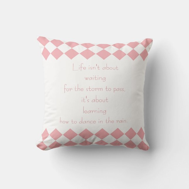 Coussin Danse dans la pluie Citation Jeter l'oreiller (Recto)