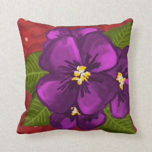 Coussin Danse de violette africaine