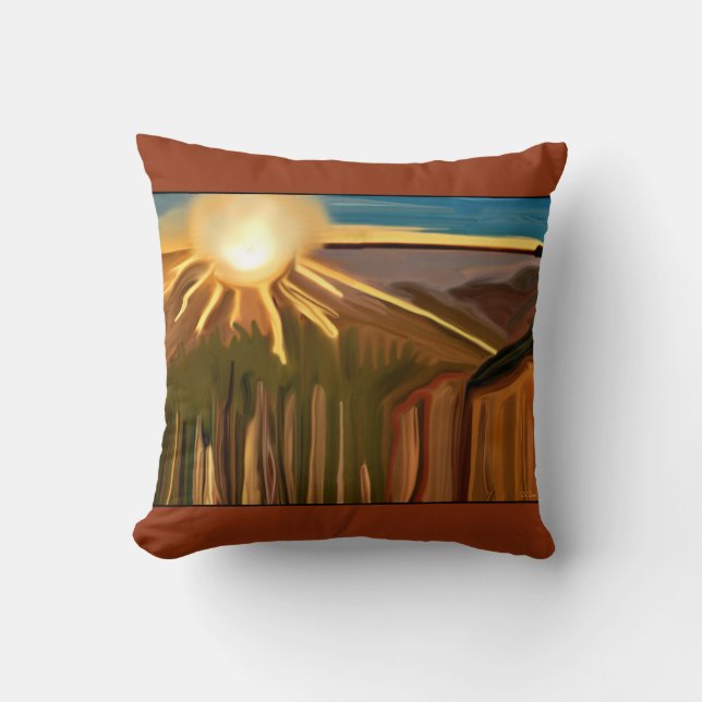 Coussin Danse des cactus art Abstrait (Recto)
