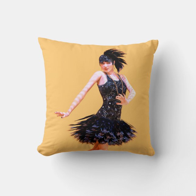 Coussin Danse Flapper Vintage (Recto)
