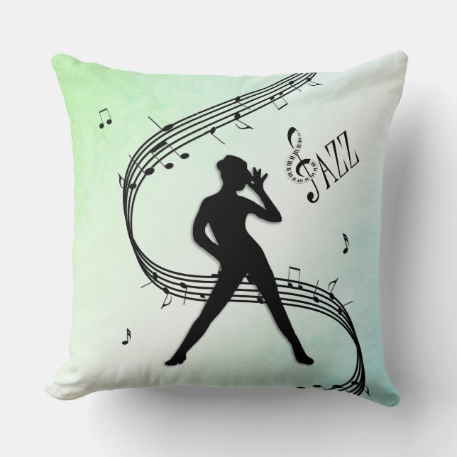 Coussin Danse Jazz Green   (Recto)