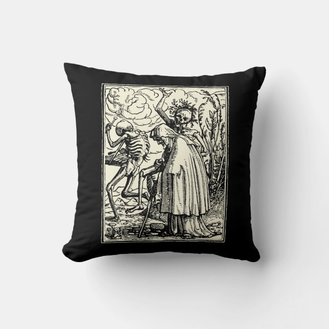 Coussin Danse macabre, Dance of macabre (jambe (Recto)
