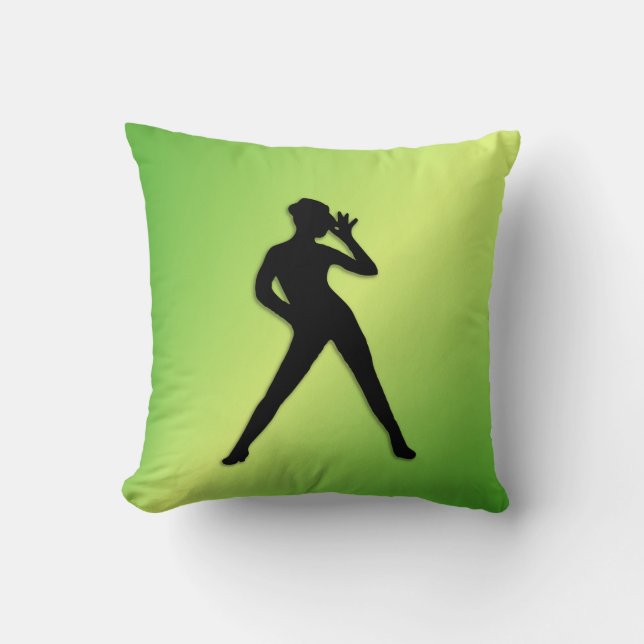 Coussin Danse moderne vert (Recto)