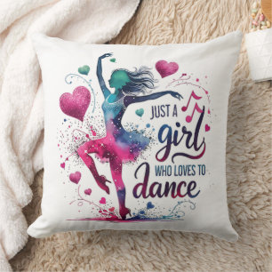Coussin Danse Rétro Juste Une Fille Qui Aime Danser