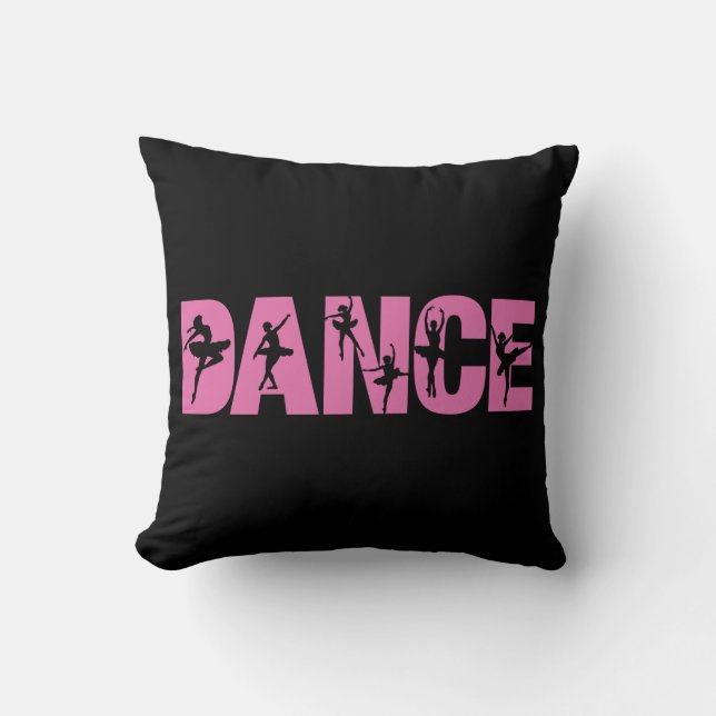 Coussin Danse Rose avec découpes de ballerine (Recto)