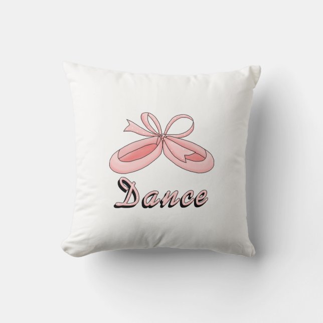 Coussin Danse rose de chaussures de ballet (Recto)
