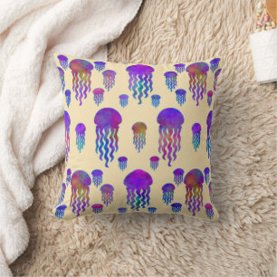 Coussin Danse sous-marine Rainbows soie