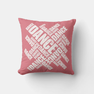 Coussin Danse typographique (déprimée)
