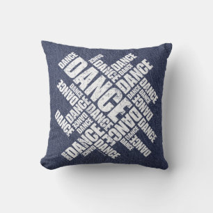 Coussin Danse typographique (déprimée)