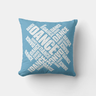 Coussin Danse typographique (déprimée)